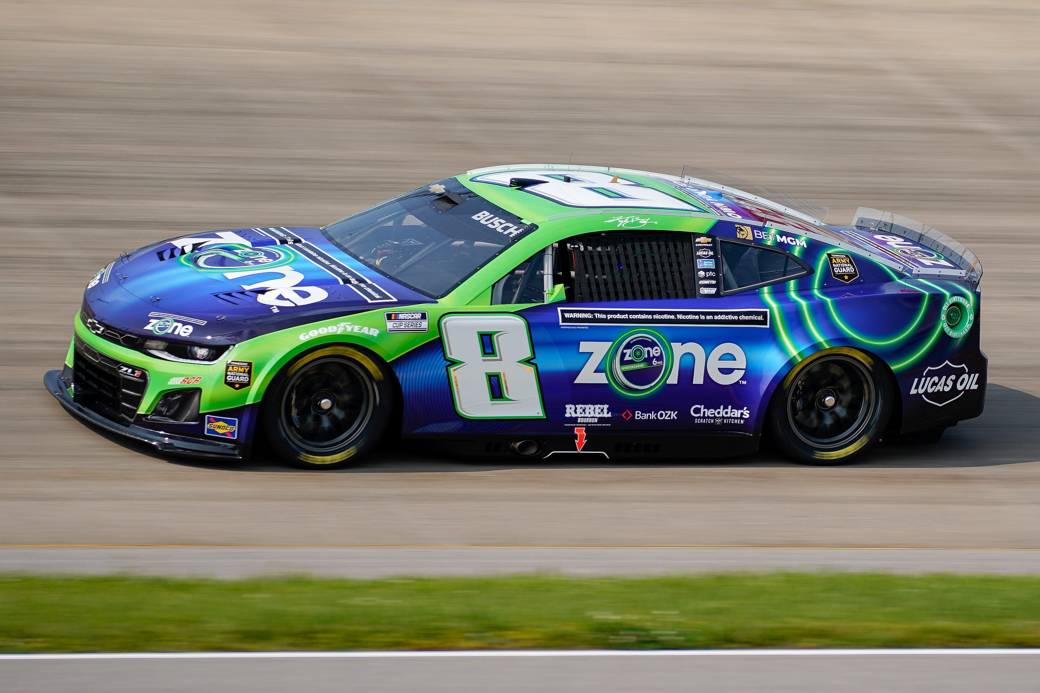 Kyle Busch drives the #8 Chevrolet Camaro for Richard Childress Racing - Source: Imagn